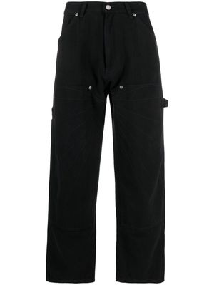 PACCBET tonal-stitched knee-panel jeans - Black