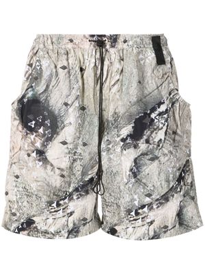 PACE abstract-print drawstring shorts - Neutrals