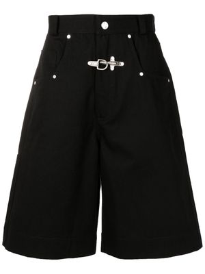 PACE denim knee-length shorts - Black