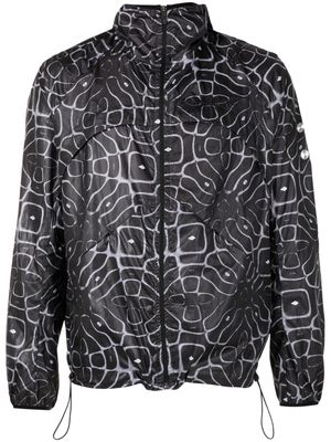 PACE graphic-print hood jacket - Black