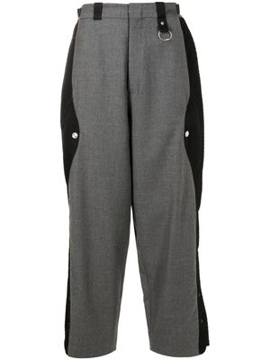 PACE mesh-panelled wide-leg wool trousers - Grey