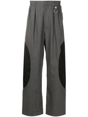 PACE patchwork straight-leg trousers - Grey