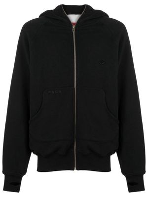 PACE X-PHORA zip-up cotton hoodie - Black