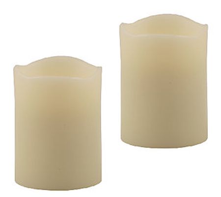 Pacific Accents Set of 2 3x4 Melted Top Wax Can dles