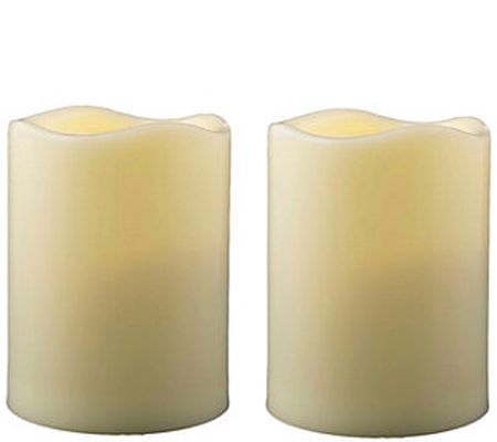 Pacific Accents Set of 2 Melted Resin 3" x 3-3/ 4" Candles