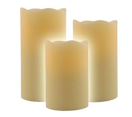 Pacific Accents Set of 3 Melt Top Graduated Fla meless Candles