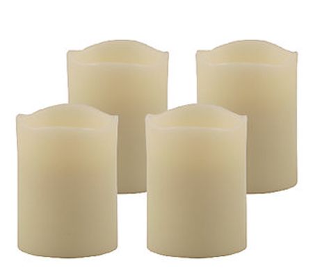 Pacific Accents Set of 4 3x4 Melted Top Wax Can dles