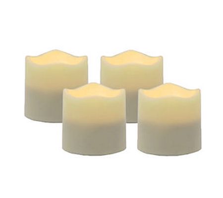 Pacific Accents Set of 4 Sunken Tea Lights with 6 Hour Timer