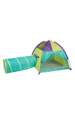 Pacific Play Tents Hide Me Play Tent with Tunnel in Teal Purple Yellow