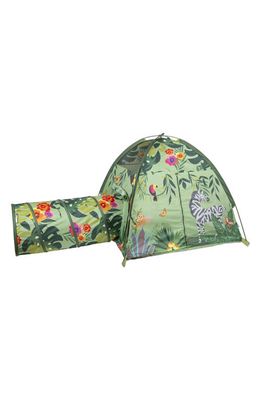Pacific Play Tents Kids' Jungle Safari Waterproof Play Tent & Tunnel Combo in Green