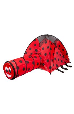 Pacific Play Tents Ladybug Play Tent with Tunnel in Red Black