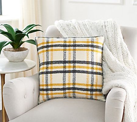 Pacific Thyme 18" Plaid Decorative Pillow