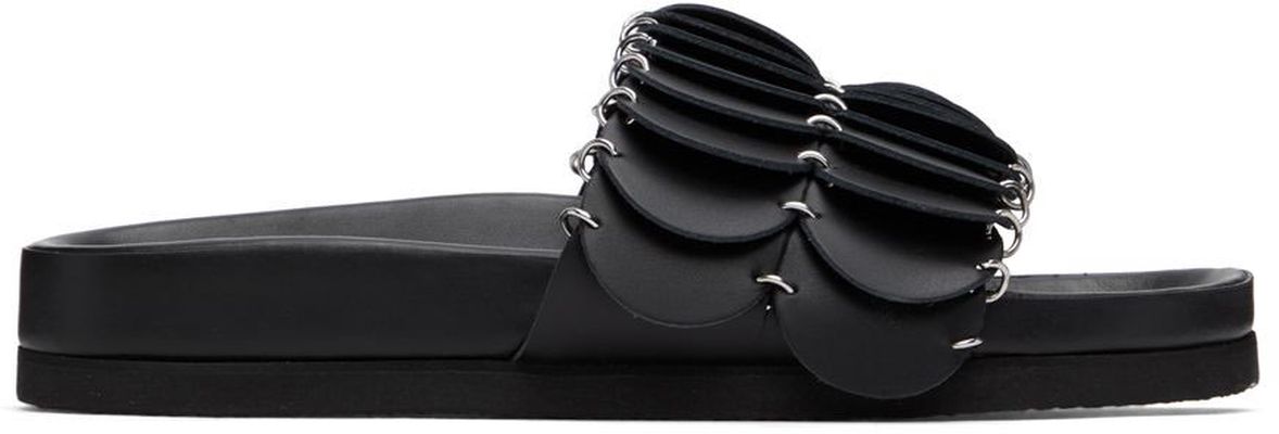 Paco Rabanne Black Pacoïo Flat Sandals