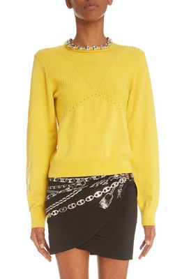 paco rabanne Chain Detail Sweater in Yellow