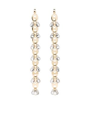 Paco Rabanne chain-link crystal drop earrings - Gold
