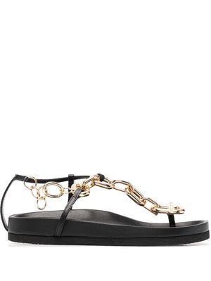 Paco Rabanne chain-link flat sandals - Gold