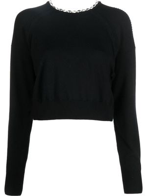 Paco Rabanne chain-link neckline sweater - Black