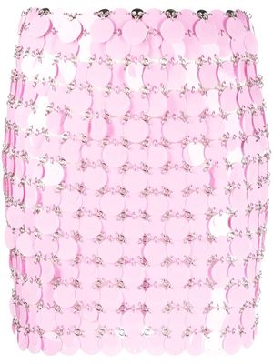 Paco Rabanne chainmail mini skirt - Pink