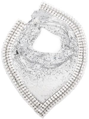 Paco Rabanne crystal-embellished neck scarf - Silver