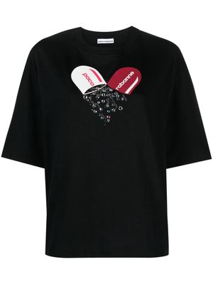 Paco Rabanne graphic-print jersey T-shirt - Black
