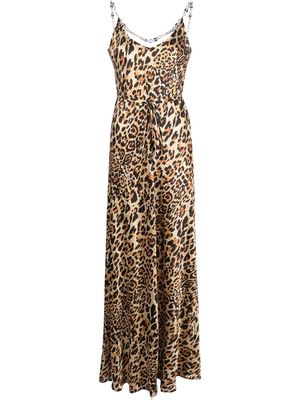 PACO RABANNE leopard-print maxi dress - Neutrals
