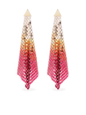 Paco Rabanne Pixel Flow chainmail earrings - Pink