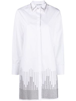 Paco Rabanne stud-embellished shirtdress - White