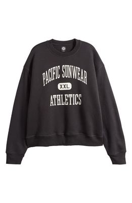 PacSun Athletics Cotton Fleece Graphic Sweatshirt in Black