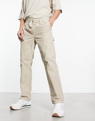 PacSun bowen corduroy carpenter pants in stone-Gray