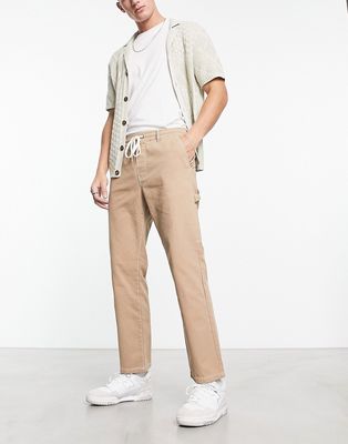 PacSun bowen twill carpenter pants in brown