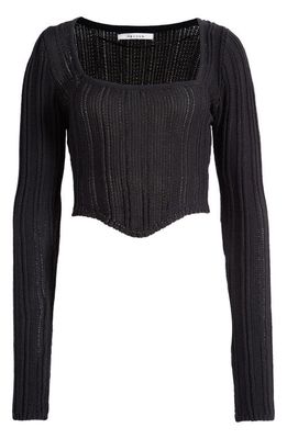 PacSun Chandler Cotton Corset Sweater in Anthracite