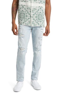 PacSun Colton Ripped Skinny Jeans in Light Indigo