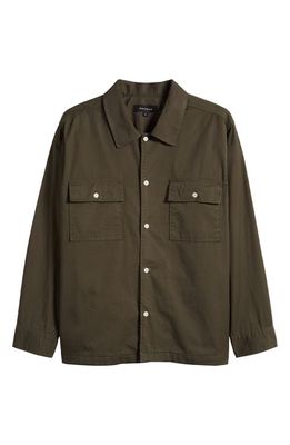 PacSun Cotton Twill Workwear Button-Up Shirt in Dark Forest