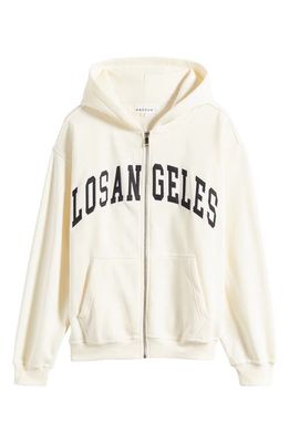PacSun Embroidered Los Angeles Zip Hoodie in White
