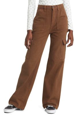 PacSun High Waist Nonstretch Flare Leg Jeans in Mocha Chip
