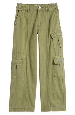 PacSun Kids' Baggy Canvas Cargo Pants in Loden Green
