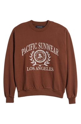 PacSun Los Angelese Crewneck Sweatshirt in Brown