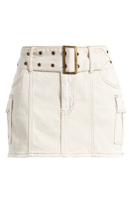 PacSun Mason Y2K Belted Miniskirt in White