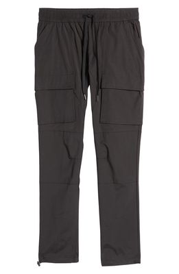 PacSun Men's Slim Fit Stretch Cotton Blend Cargo Pants in Black