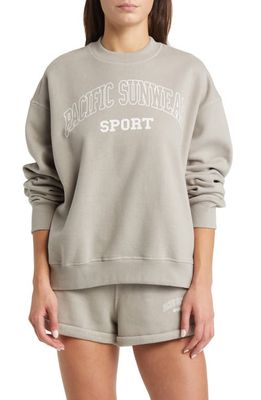 PacSun Pacific Sport Crewneck Sweatshirt in Mourning Dove