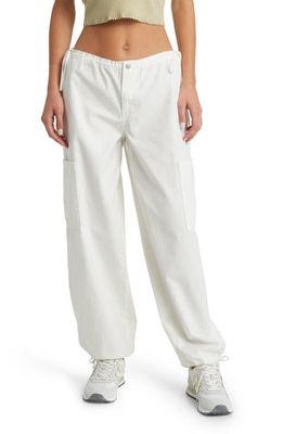 PacSun Parachute Cargo Pants in Bright White