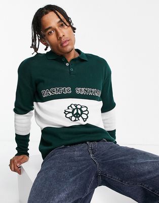 Pacsun petal knit sweater in green