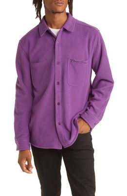 PacSun Polar Fleece Shirt Jacket in Vintage Violet