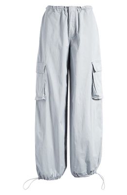 PacSun Stretch Cotton Cargo Parachute Pants in Quarry