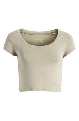 PacSun Treat Yourself Crop T-Shirt in Vetiver