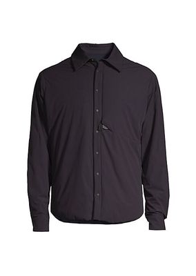 Padded Long-Sleeve Shirt Jacket
