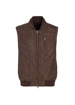 Padded Wool-Blend Vest