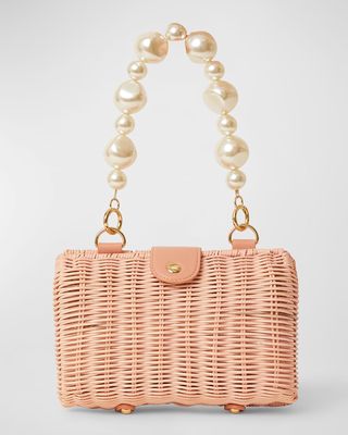 Page Pearly Rattan Shoulder Bag