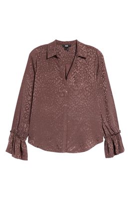 PAIGE Abriana Silk Blouse in Truffle