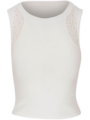 PAIGE Alida ribbed-knit tank top - White